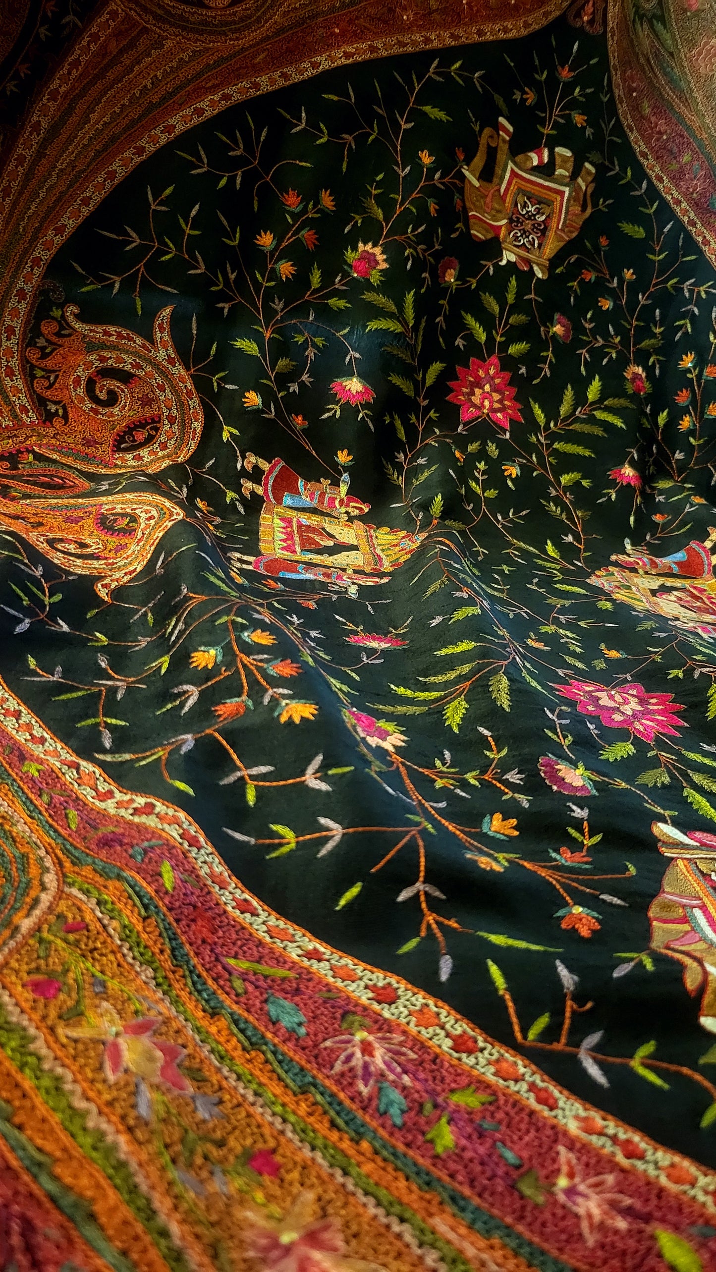 Luxury shawl : Silk kalamkar shawl