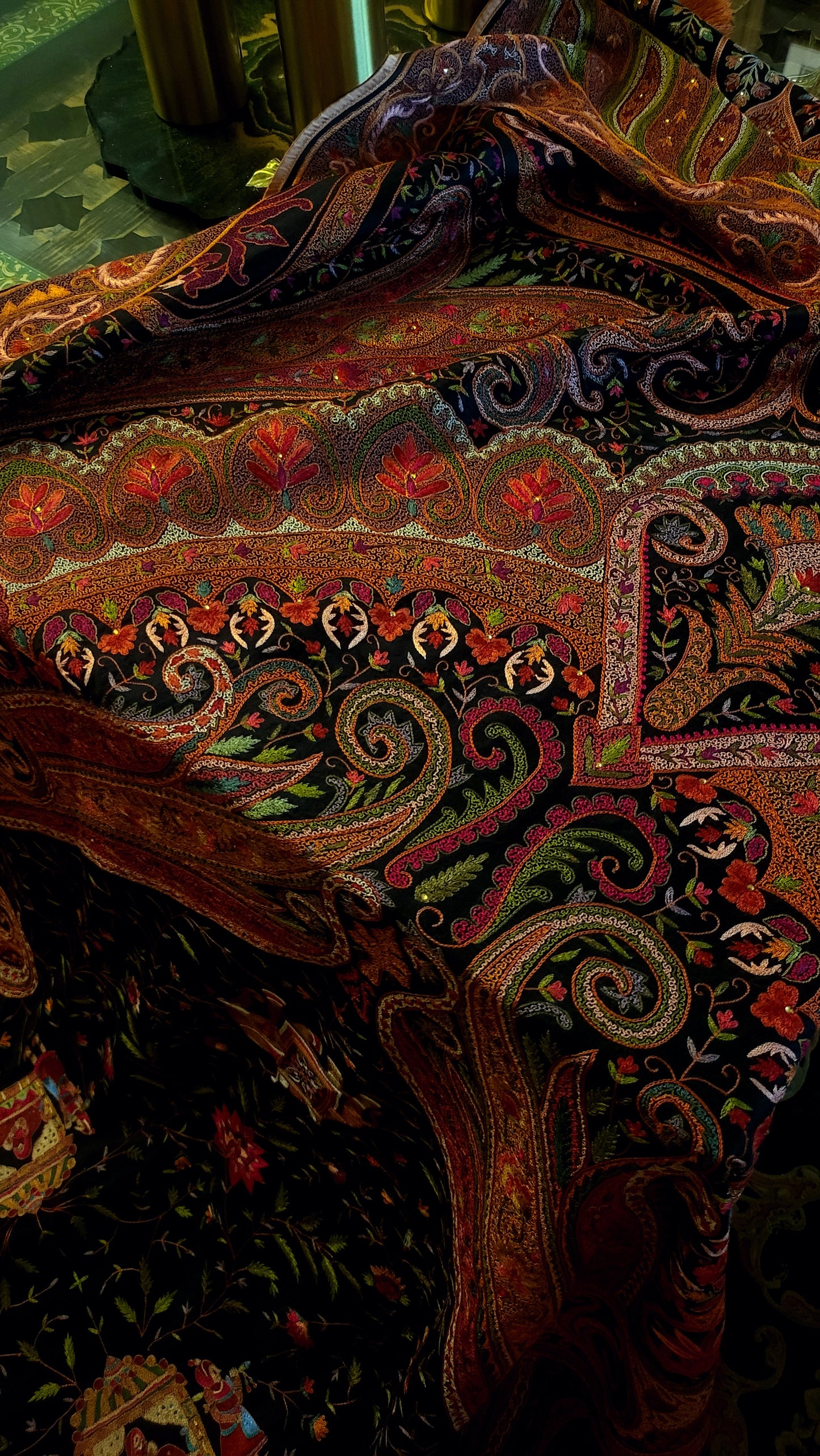 Luxury shawl : Silk kalamkar shawl