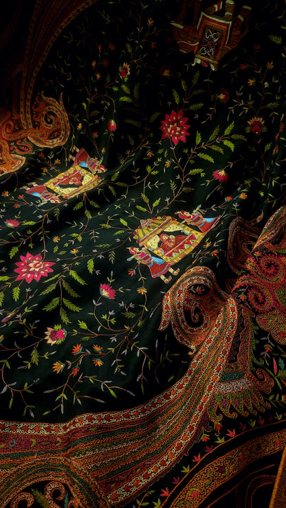 Luxury shawl : Silk kalamkar shawl