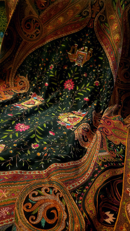 Luxury shawl : Silk kalamkar shawl