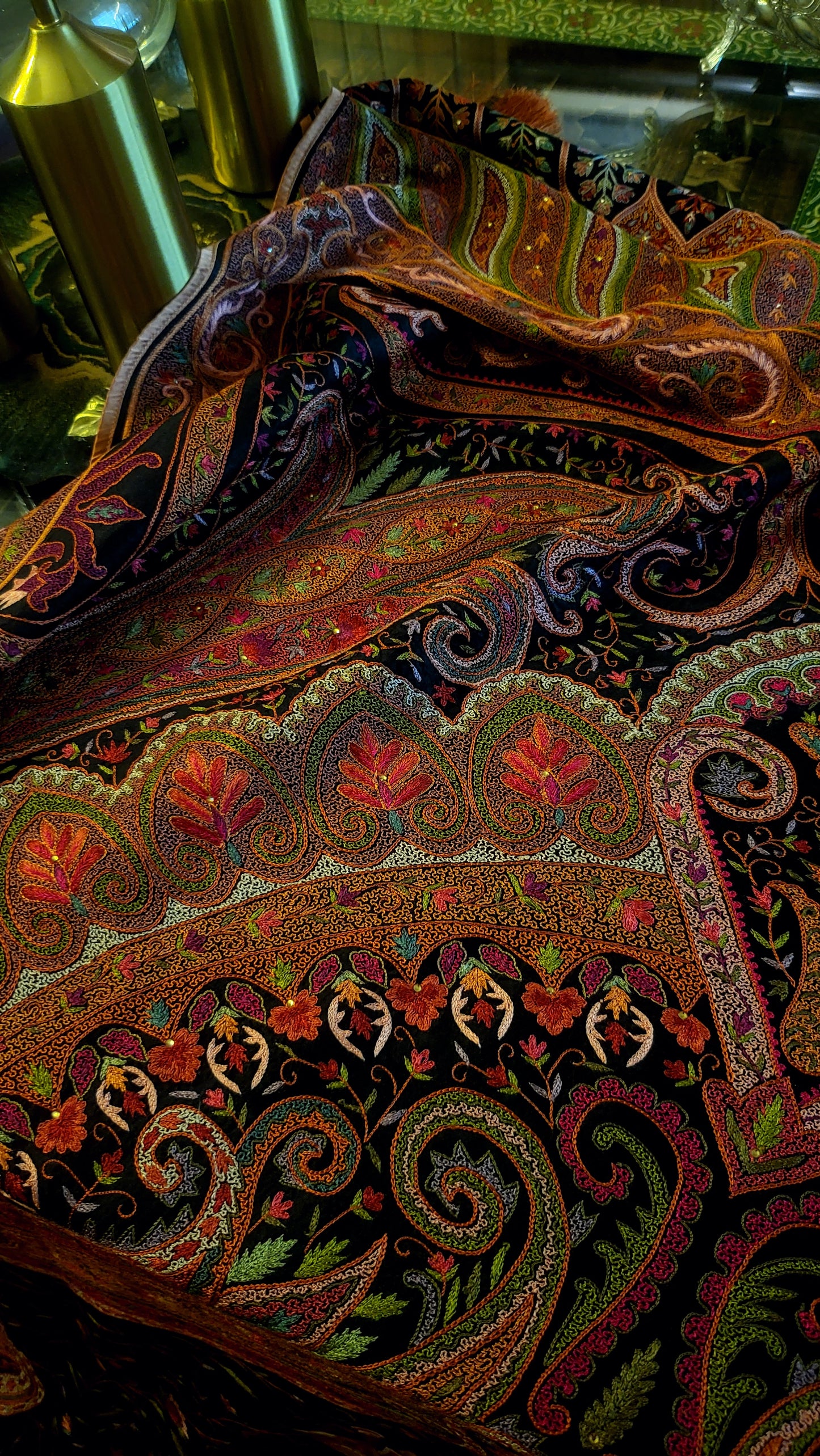 Luxury shawl : Silk kalamkar shawl