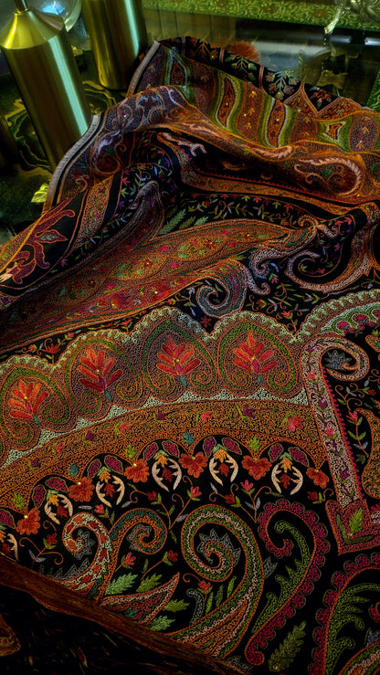 Luxury shawl : Silk kalamkar shawl