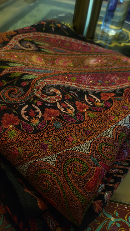Luxury shawl : Silk kalamkar shawl