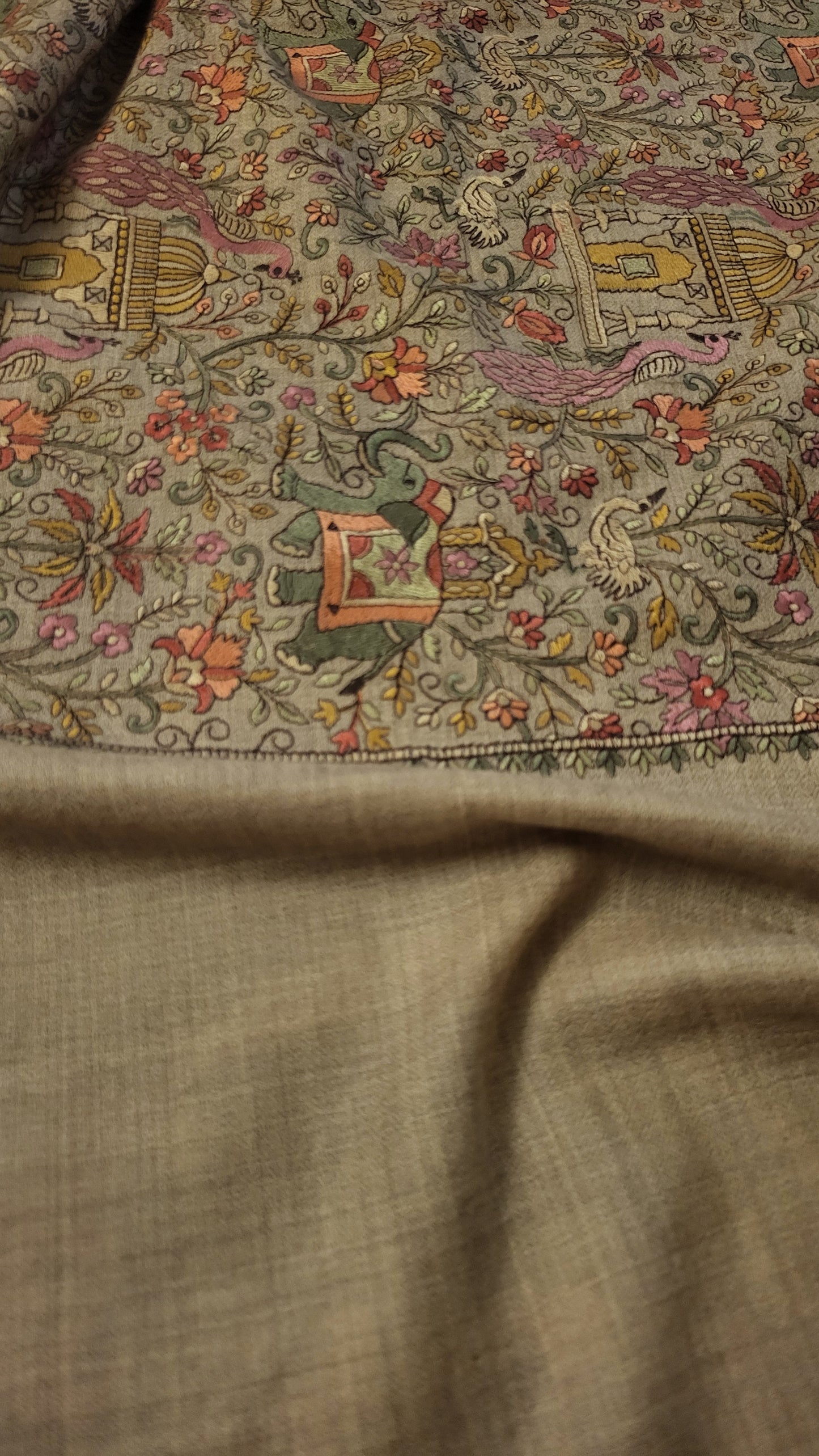 Shikargah Jama shawl : Pure pashmina
