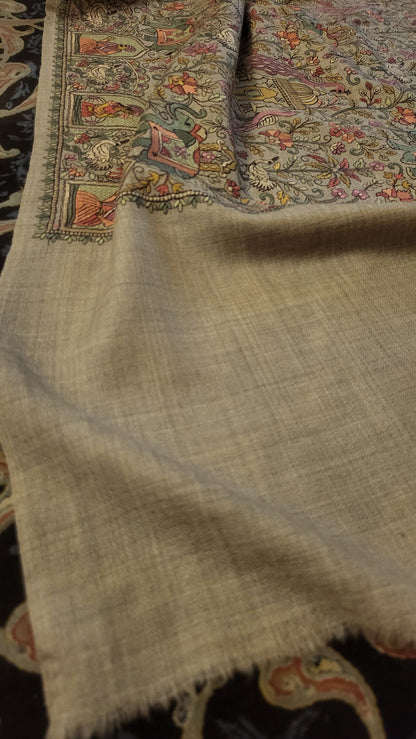 Shikargah Jama shawl : Pure pashmina