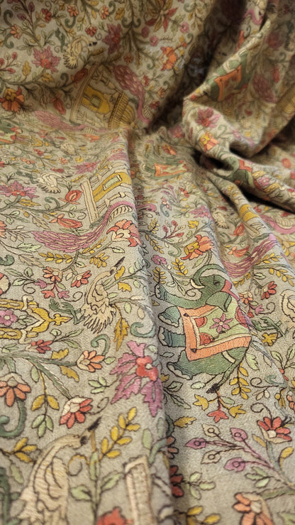 Shikargah Jama shawl : Pure pashmina