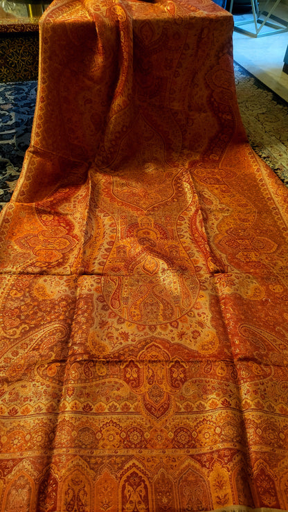 THE OG ORANGE SHAWL : Reversible moonlight kaani