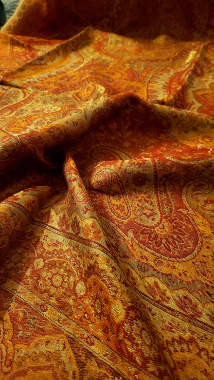 THE OG ORANGE SHAWL : Reversible moonlight kaani