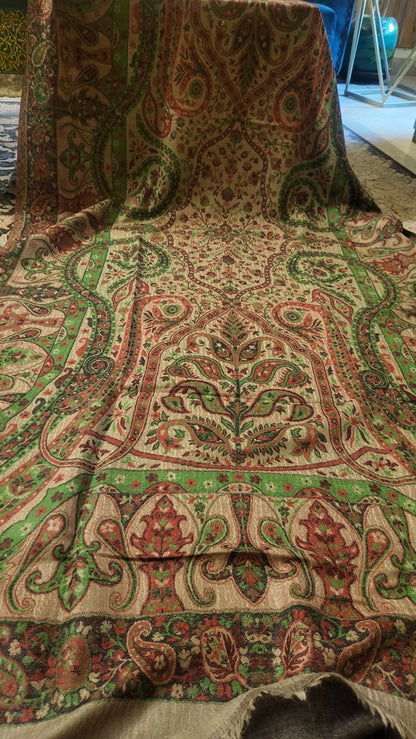 Reversible persian kaani: shawl