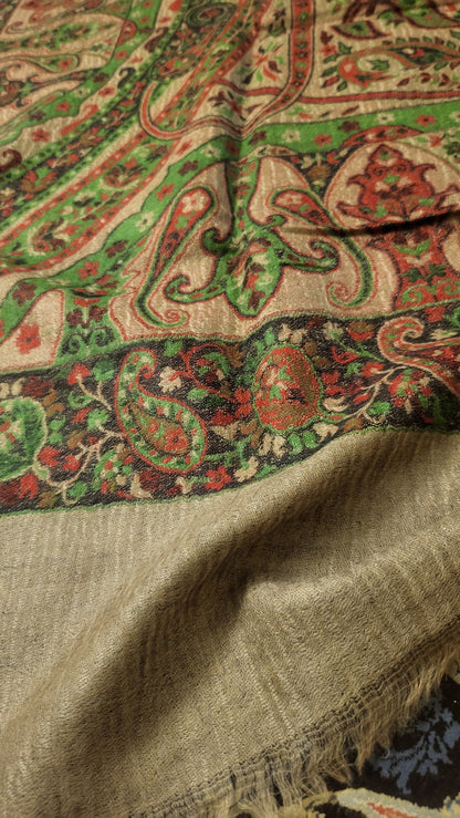 Reversible persian kaani: shawl