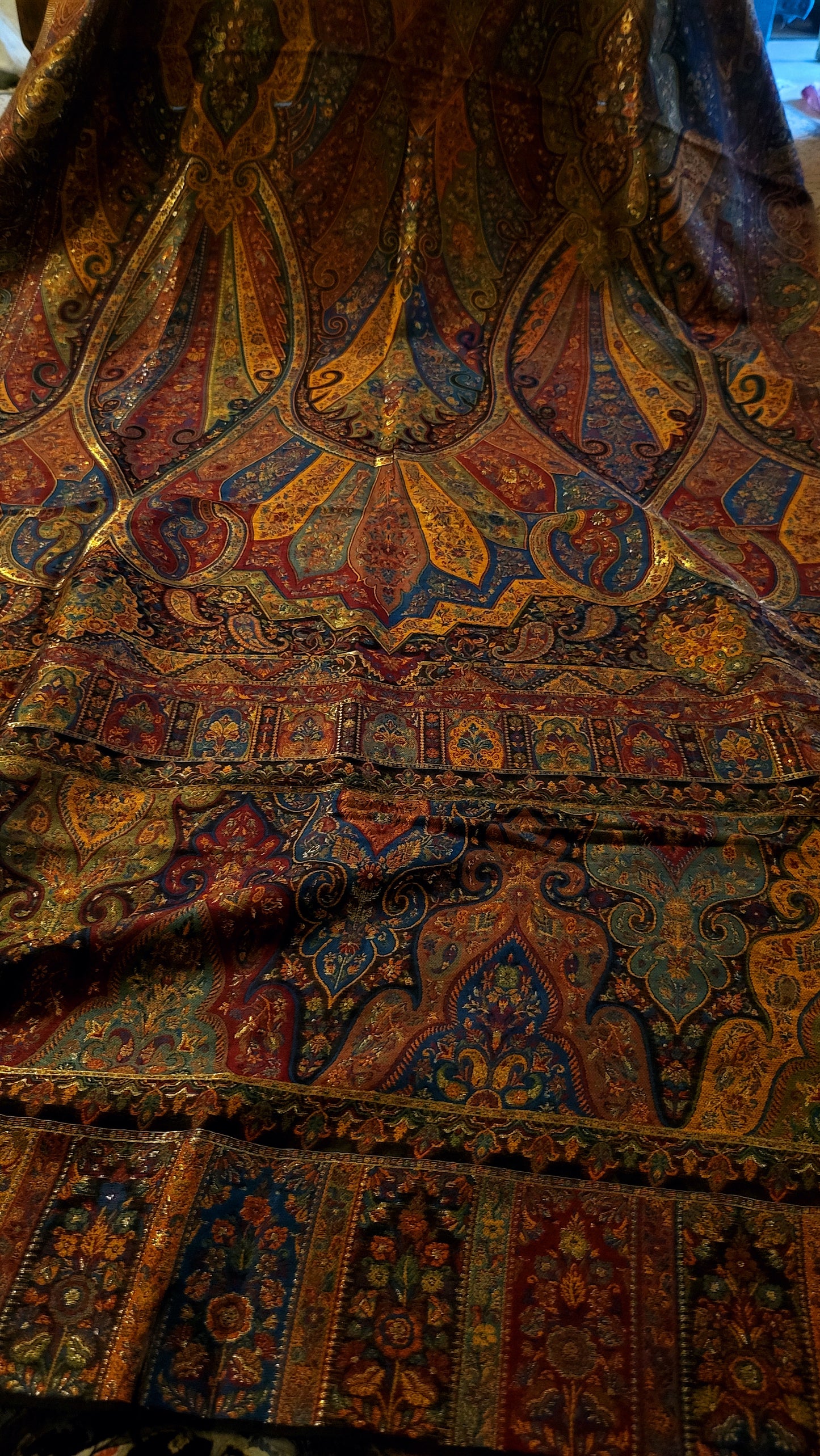 Kalamkari silk kaani: shawl