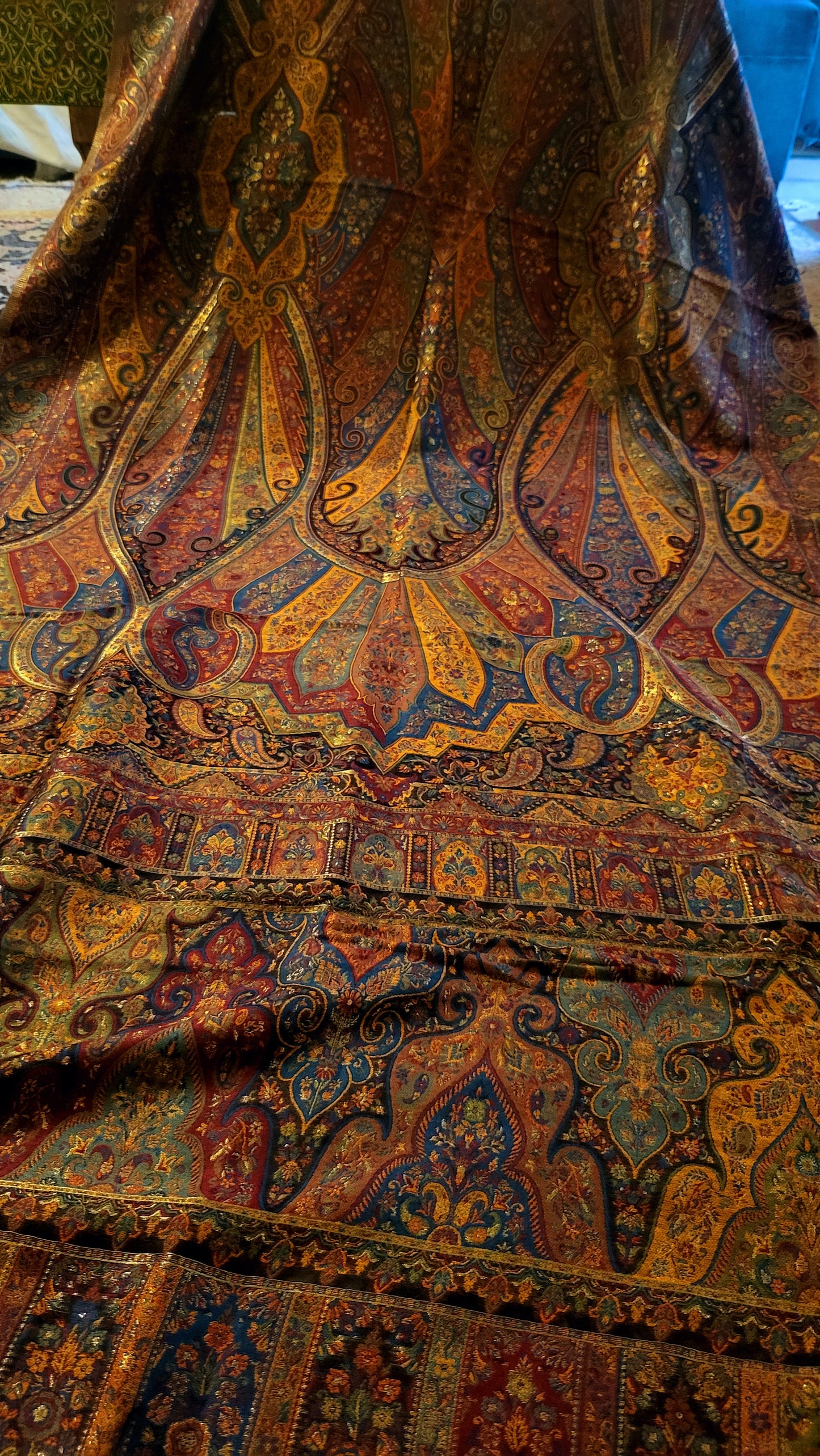Kalamkari silk kaani: shawl