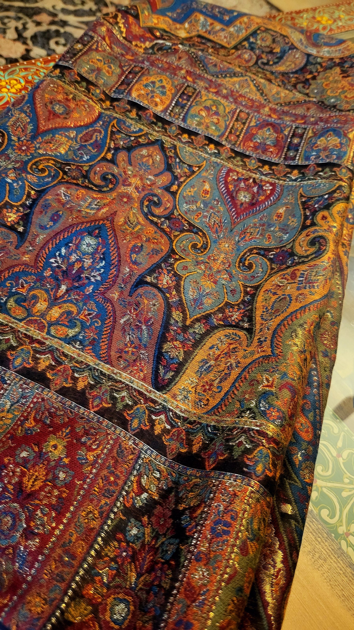Kalamkari silk kaani: shawl