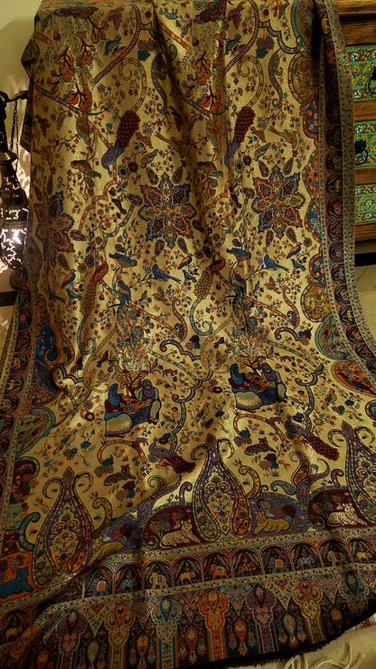 Moonlight Toosh kaani : Reversible shawl
