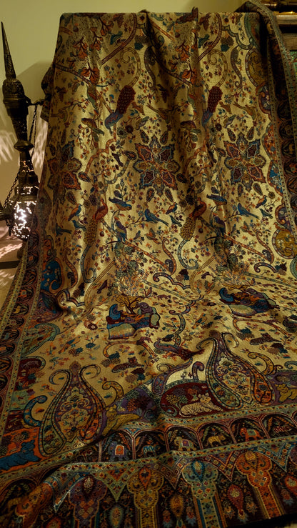 Moonlight Toosh kaani : Reversible shawl
