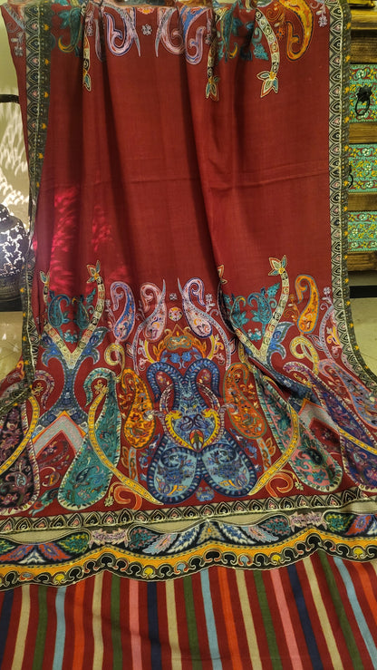 Reelkaar kalamkari shawl : Pashmina