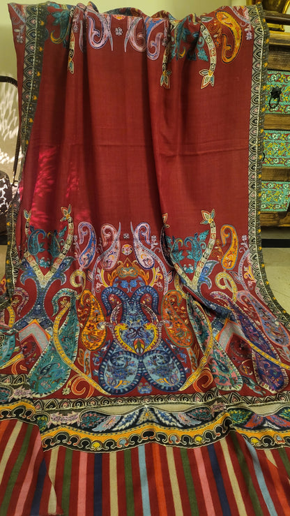 Reelkaar kalamkari shawl : Pashmina