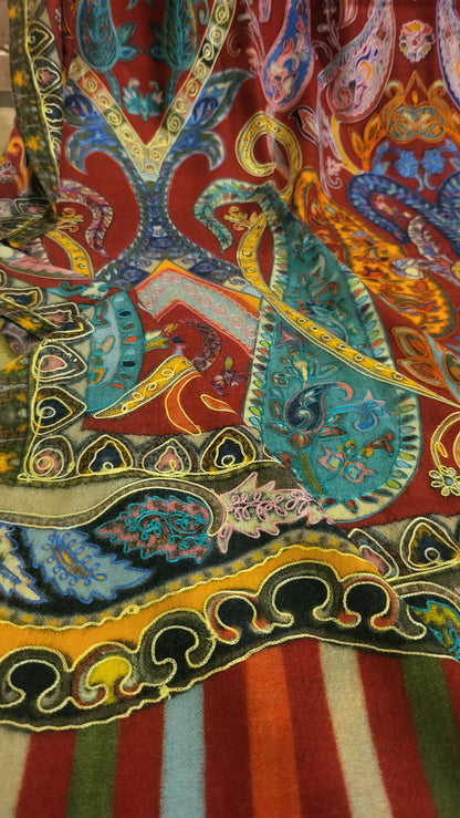 Reelkaar kalamkari shawl : Pashmina