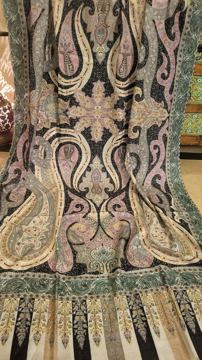 Kalamkari reelkaar shawl : Pashmina