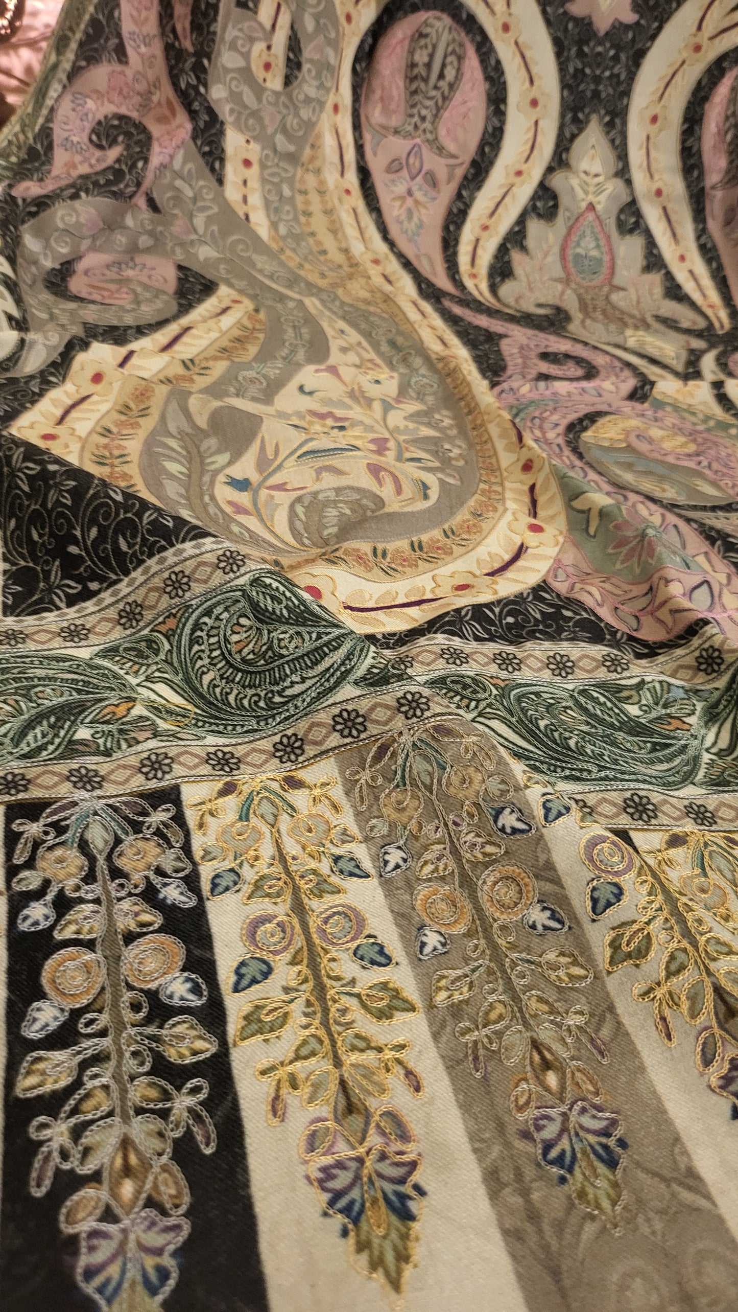 Kalamkari reelkaar shawl : Pashmina