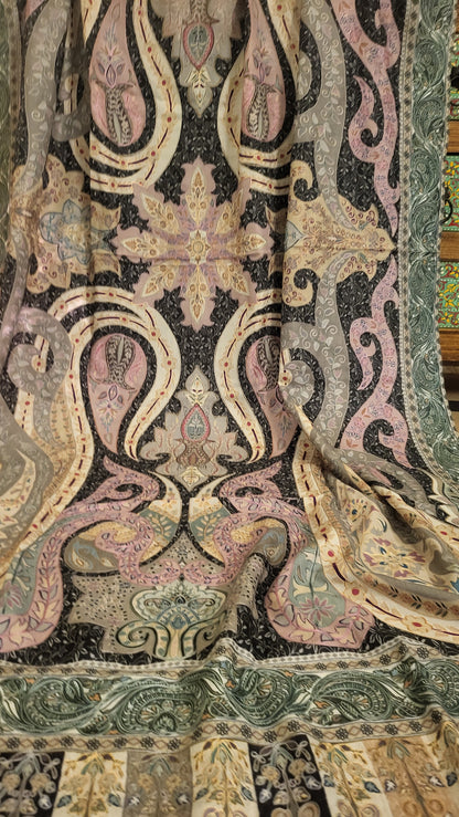Kalamkari reelkaar shawl : Pashmina