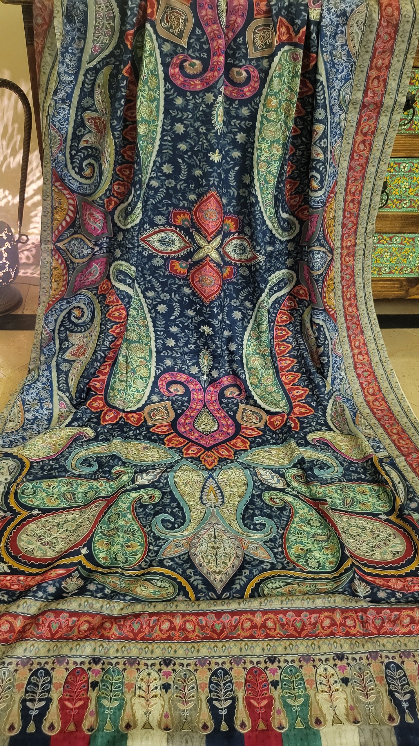 Reelkaar kalamkar shawl