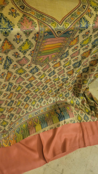 Woolen pashmina suit : Printed