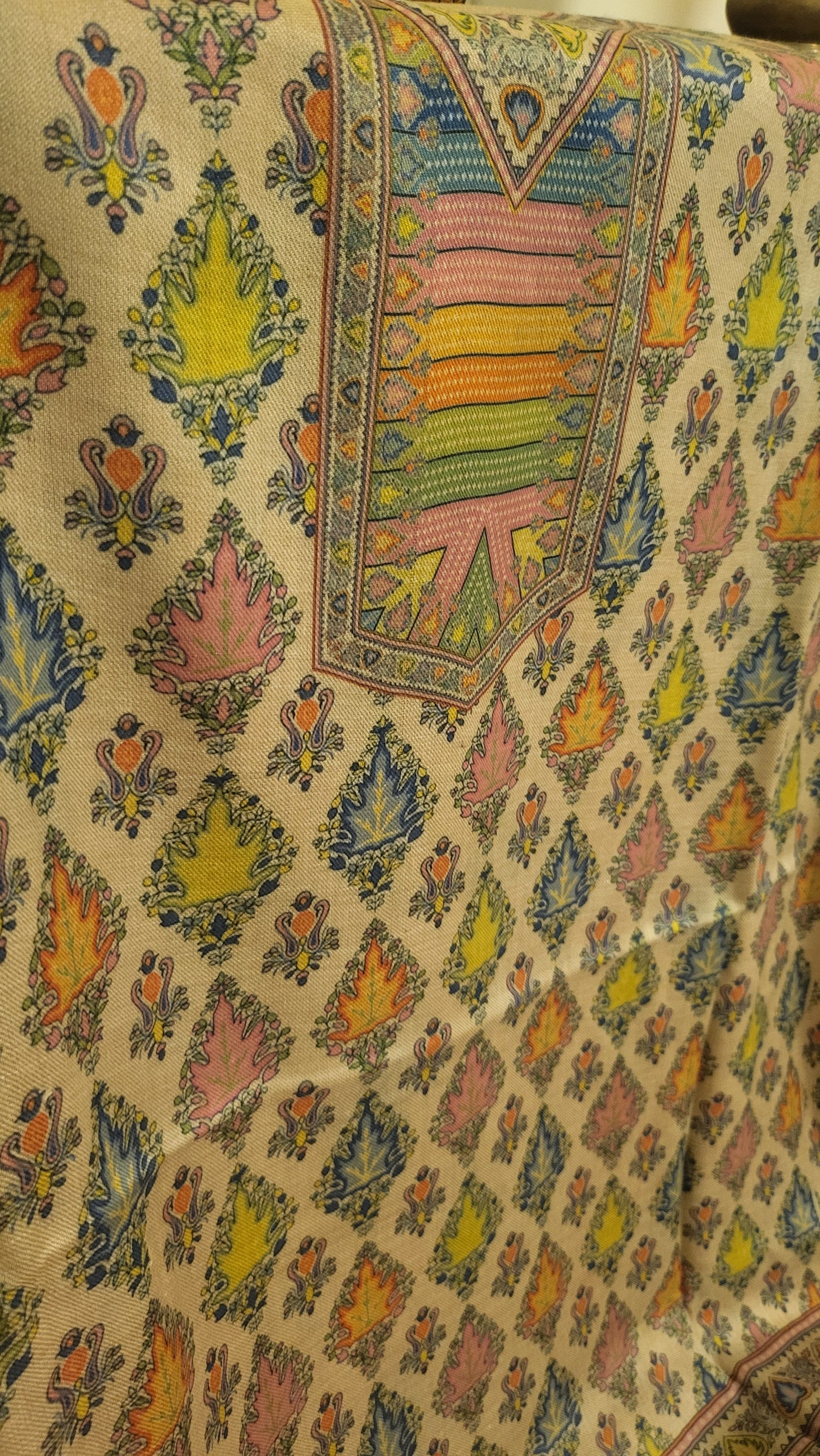 Woolen pashmina suit : Printed