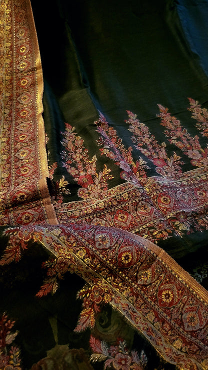 Silk kaani suit: Three piece