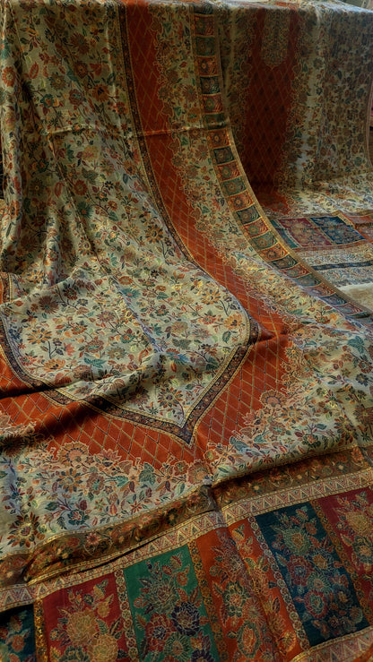 Silk kaani suit: Three piece