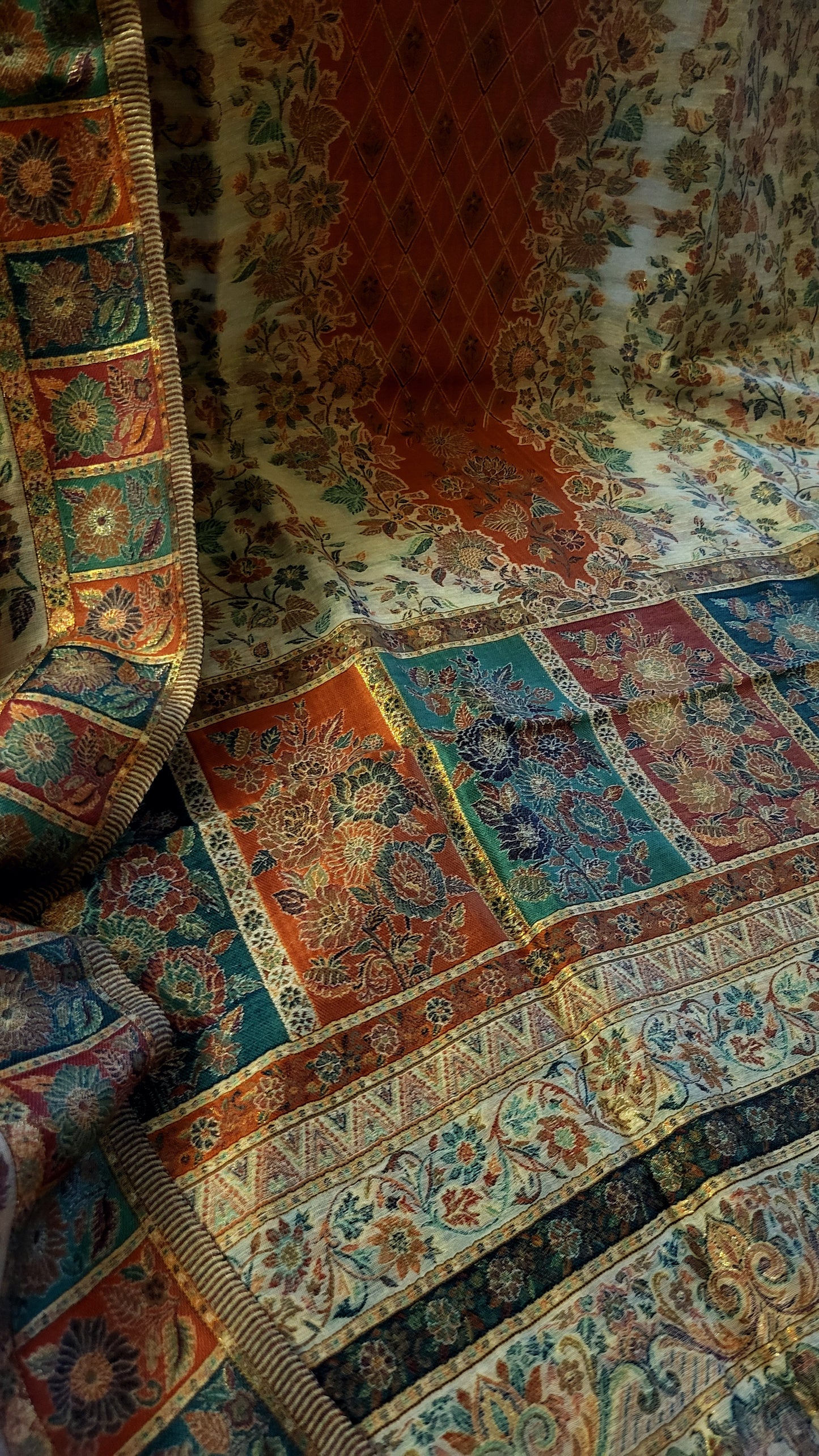 Silk kaani suit: Three piece