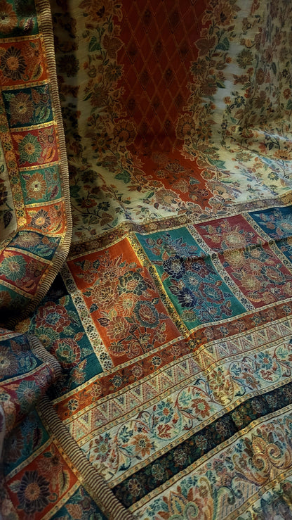 Silk kaani suit: Three piece