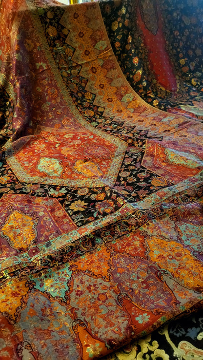Silk kaani suit: Three piece