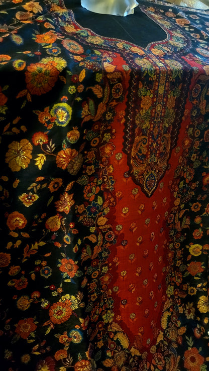 Silk kaani suit: Three piece