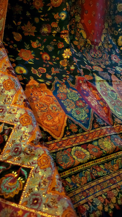 Silk kaani suit: Three piece