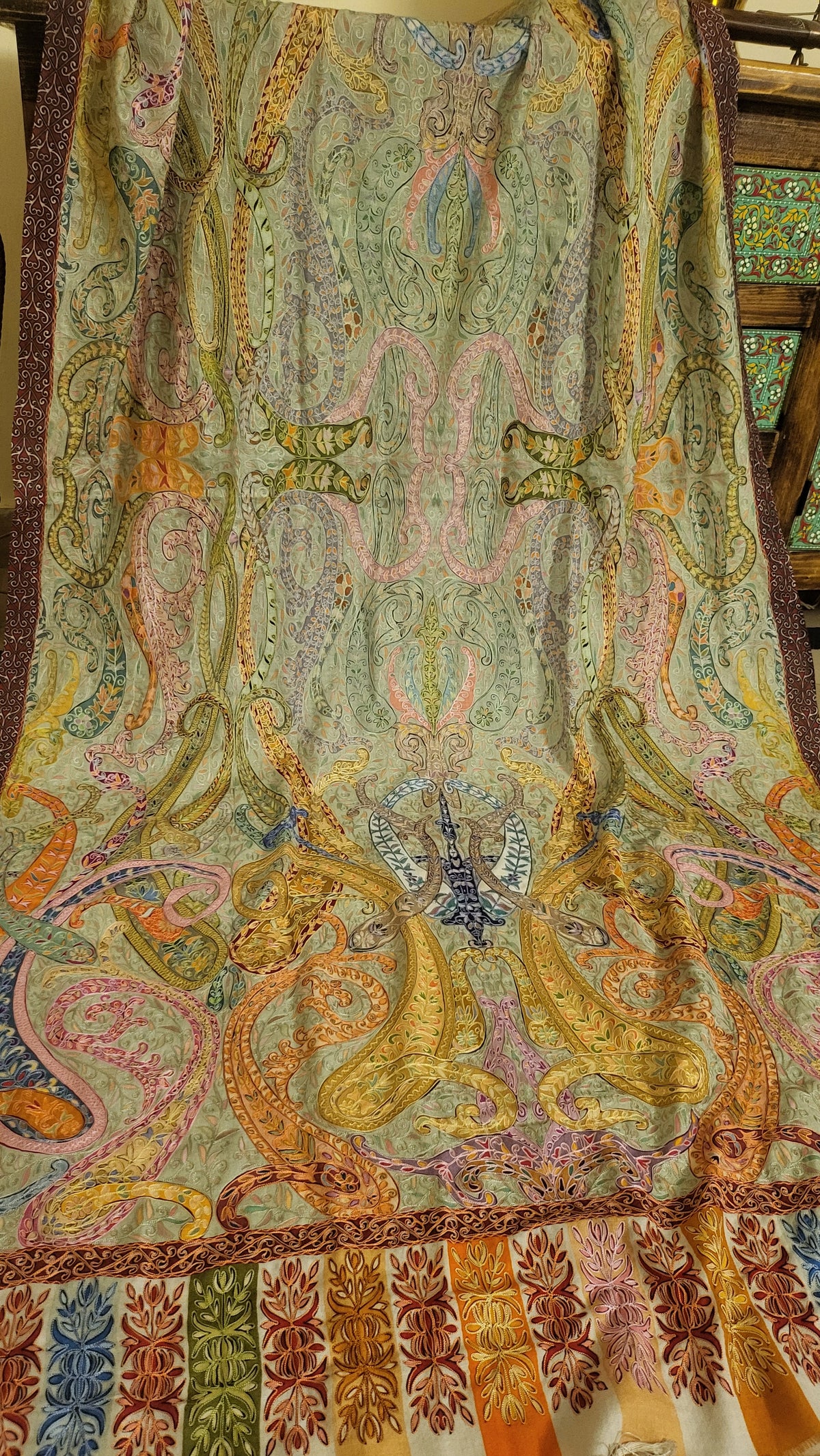 Reelkaar kalamkar : pashmina shawl