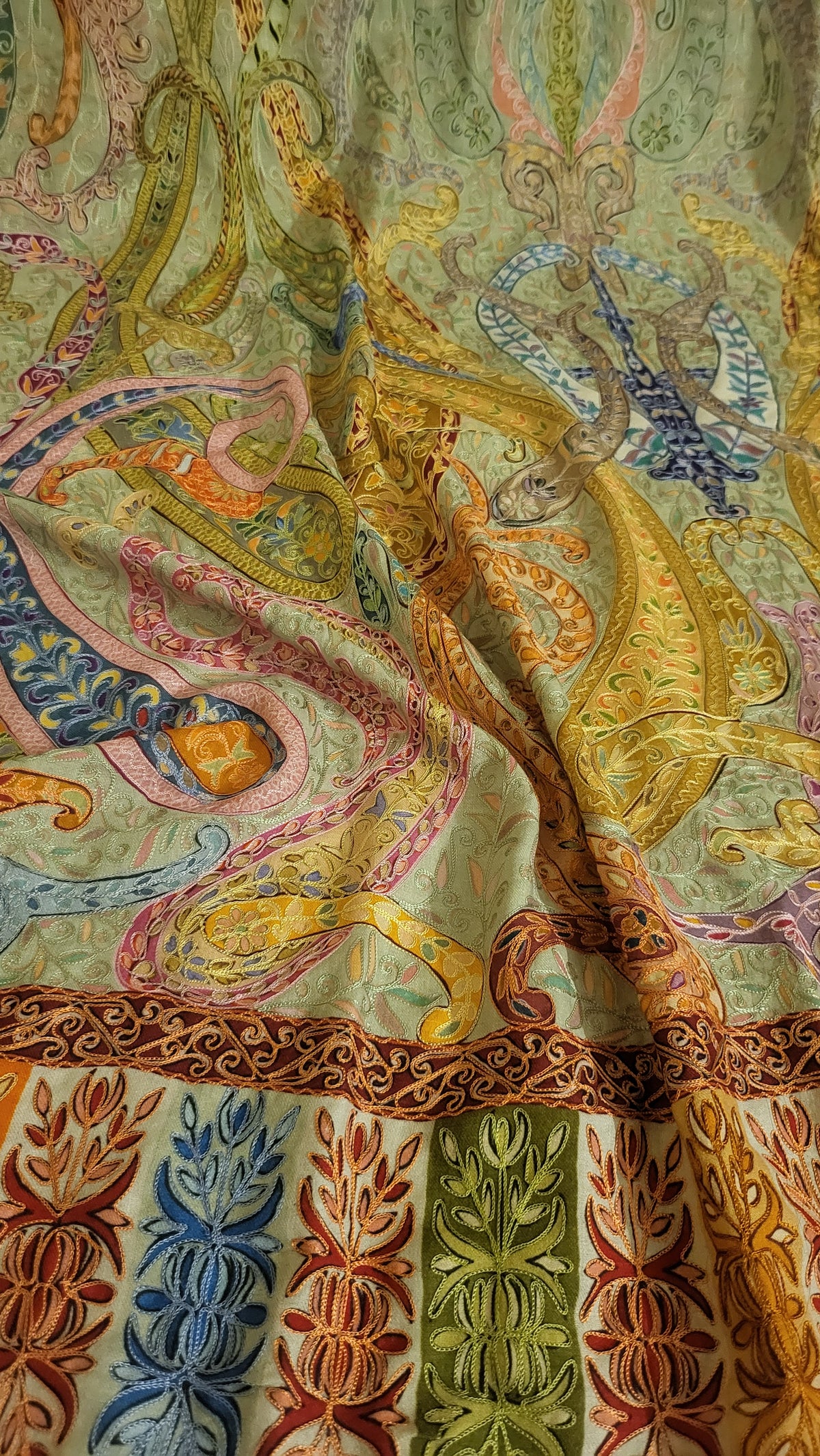 Reelkaar kalamkar : pashmina shawl