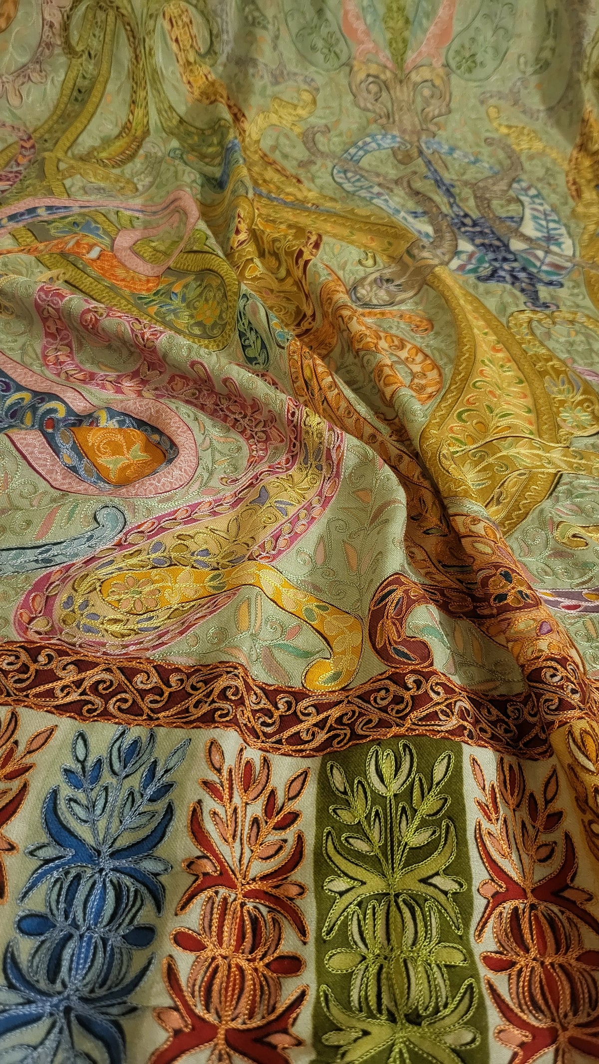 Reelkaar kalamkar : pashmina shawl