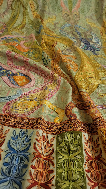 Reelkaar kalamkar : pashmina shawl