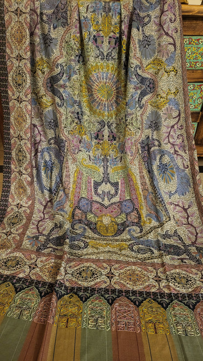 Reelkaar kalamkar : Pashmina shawl