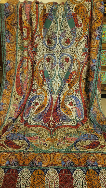 Reelkaar kalamkar : pashmina shawl