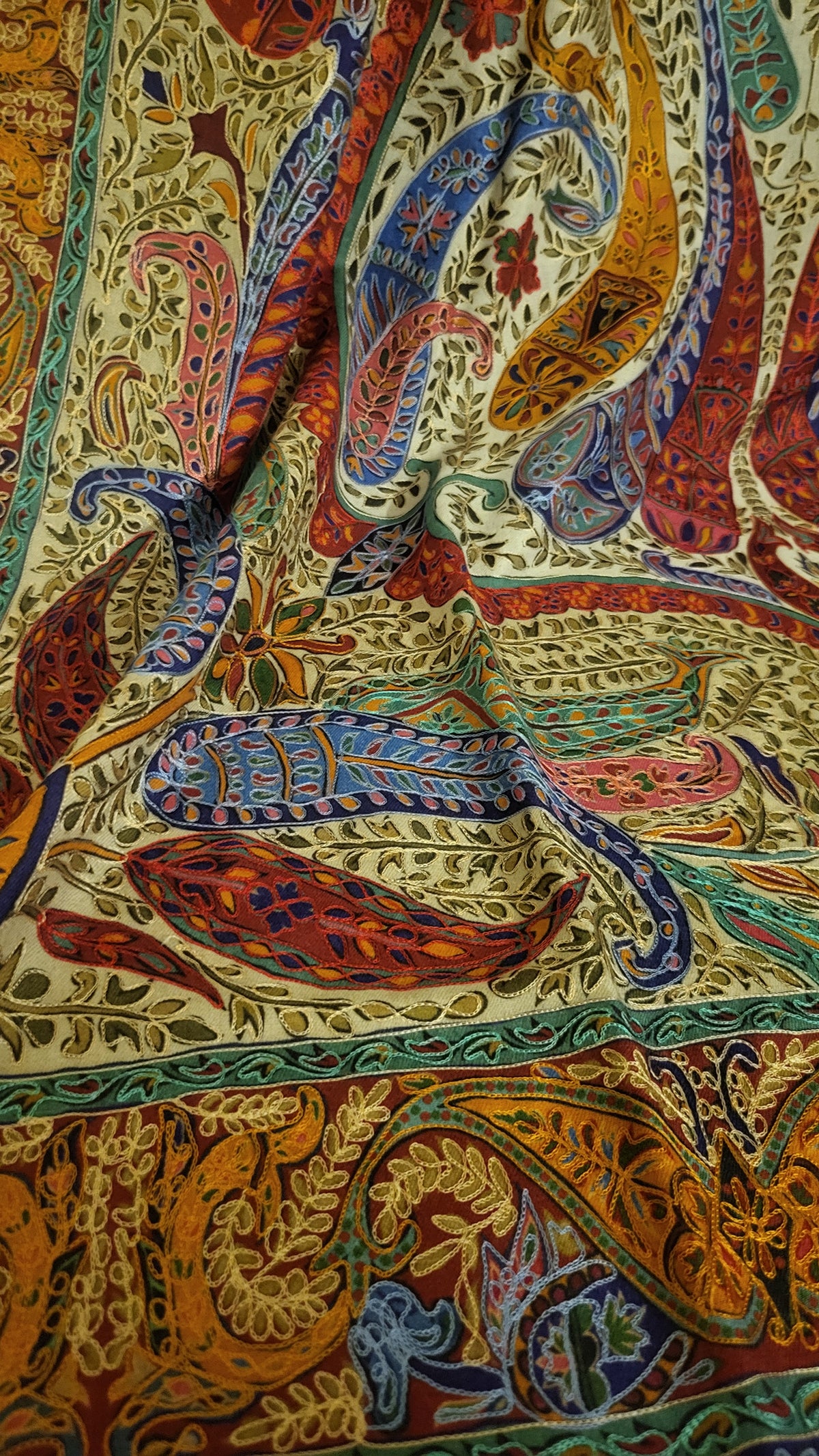 Reelkaar kalamkar : pashmina shawl