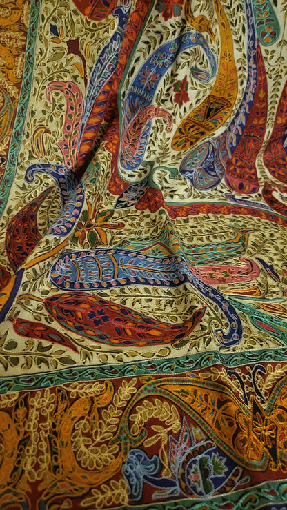 Reelkaar kalamkar : pashmina shawl