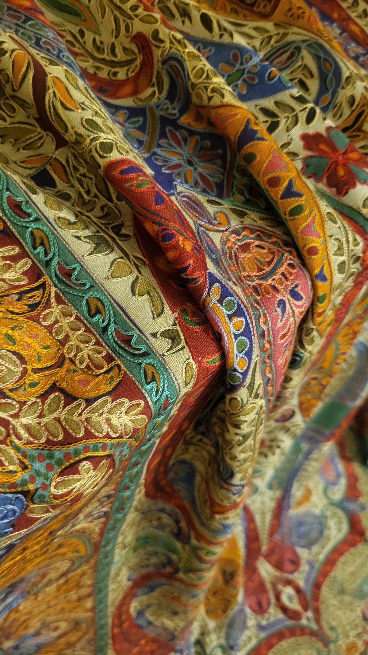 Reelkaar kalamkar : pashmina shawl