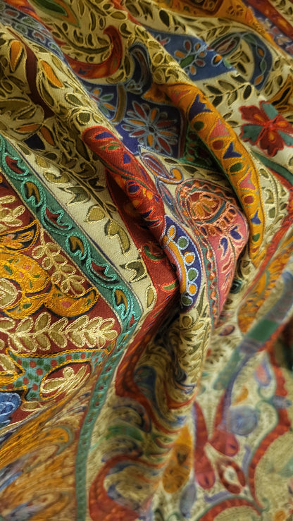 Reelkaar kalamkar : pashmina shawl
