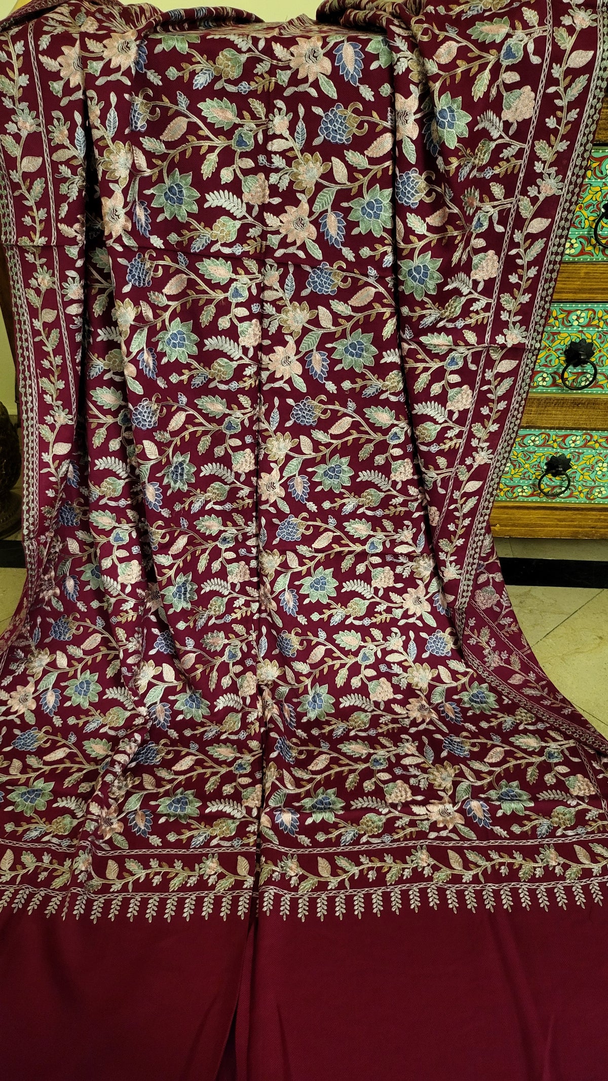 Gulabkar : Embroidered shawl