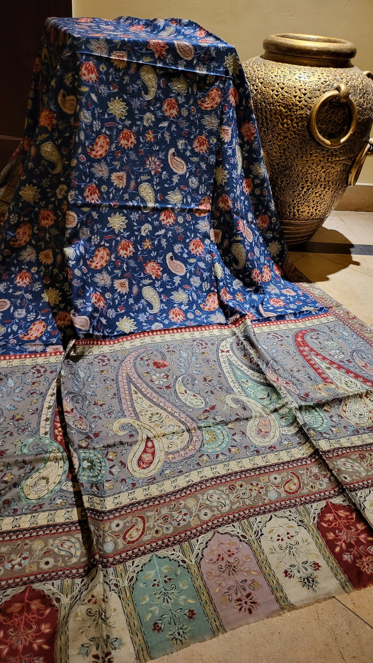 Reelkaar kalamkar shawl