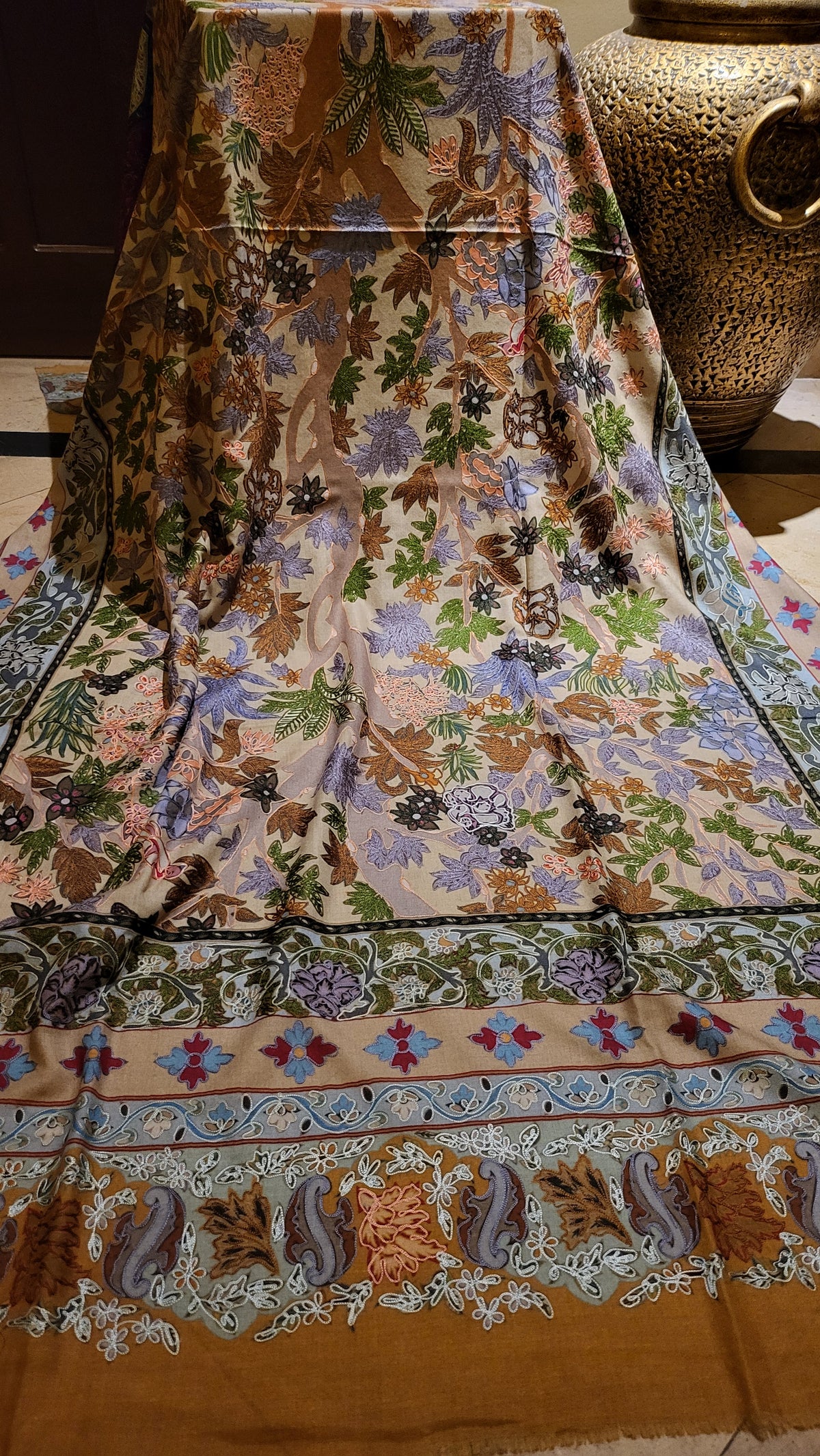 Tree of life : Reelkaar kalamkar shawl