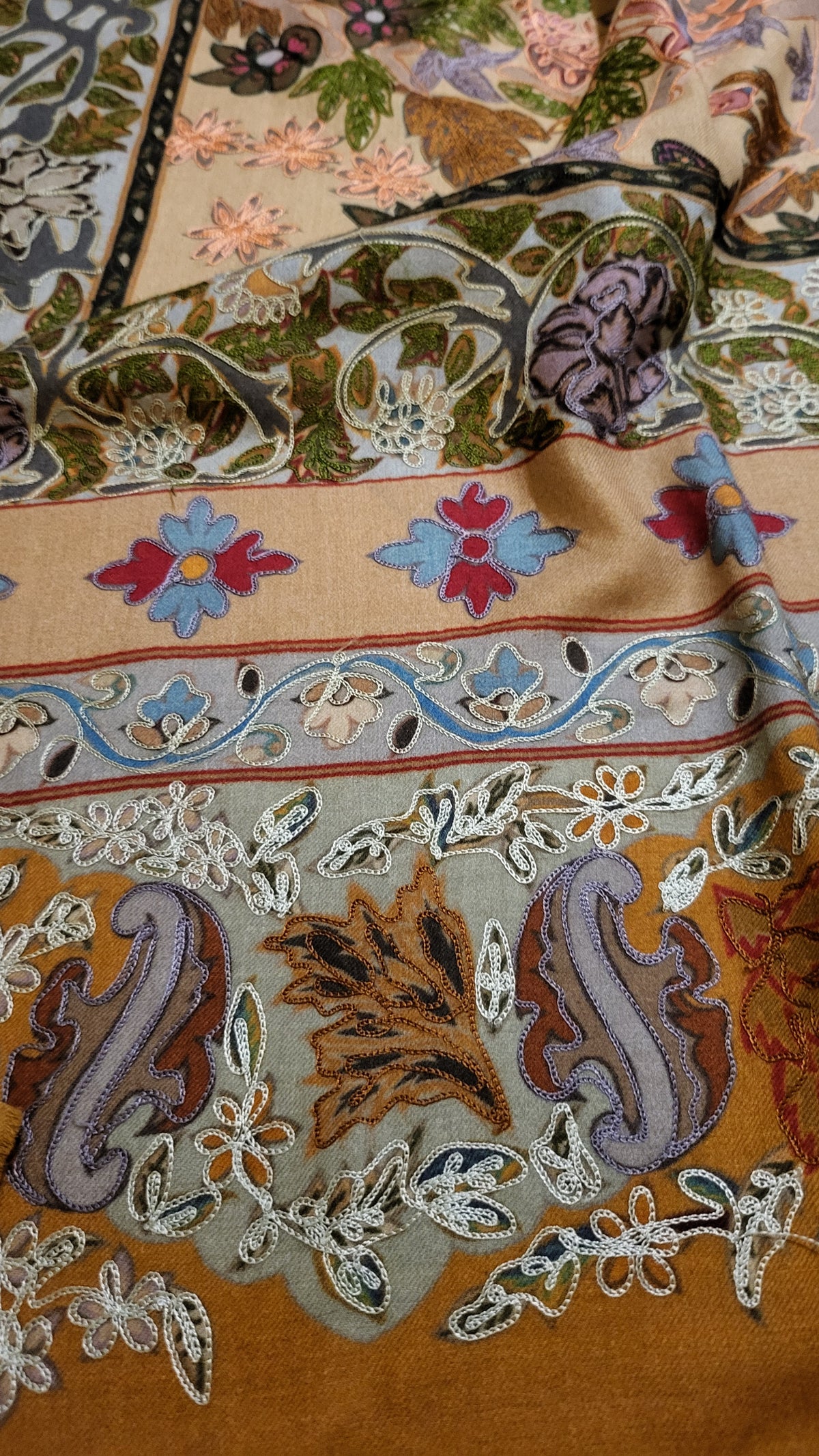 Tree of life : Reelkaar kalamkar shawl