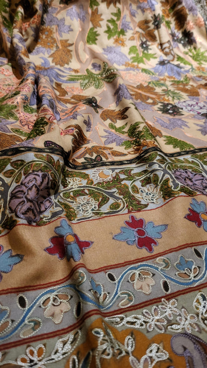 Tree of life : Reelkaar kalamkar shawl